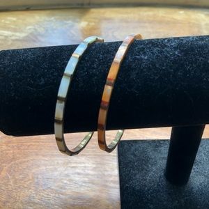 Bronze/Orange and Pearl Bangles